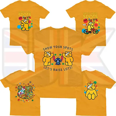 Spotty Pudsey Bear Kids Tshirt Children In Need Show Your Spots 2023 Gift Tee • £6.99
