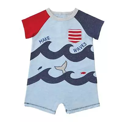 Mud Pie Baby Boy Make Waves One Piece Romper • $25