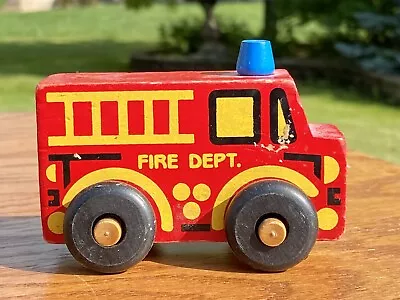 The Montgomery Schoolhouse Inc. Vermont Wood Fire Truck Toy • $6.25