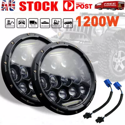 Pair 7inch LED Headlights For Toyot Landcruiser HZJ75 60 70 73 75 78 79 Series • $55.78