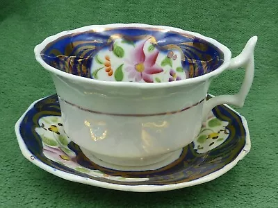 £7.99 • Buy Antique Gaudy Welsh Pattern Cup And Saucer