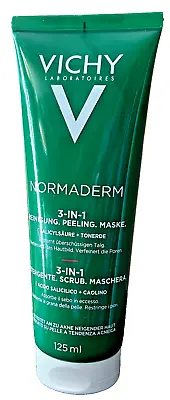 Vichy Normaderm 3 In 1 Scrub + Cleanser + Mask Sensitive Skin 125ml Exp 04/2026 • $24.65