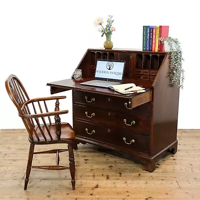 Antique George III Mahogany Bureau (M-5268) • £695