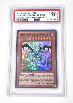YuGiOh Malefic Stardust Dragon CT08-EN014 Limited Edition Collectible Tins PSA 9 • $140