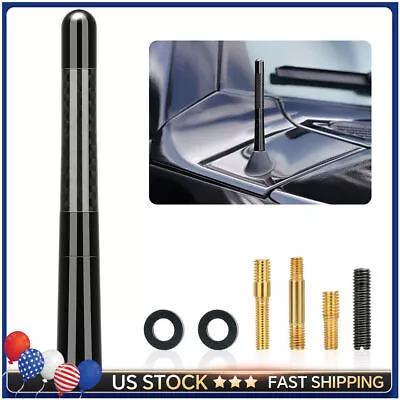 Antena 4.7inches Universal Car Antenna Carbon Fiber Exterior Radio FM Kit +Screw • $6.99