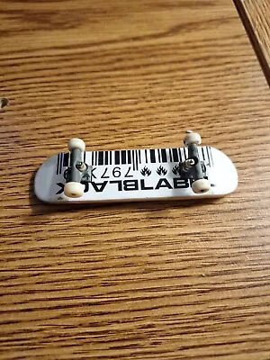 Tech Deck BLACK LABEL Barcode Fingerboard Black And White 2000's With Wheels • $20