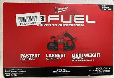 New Milwaukee Fuel 2829-20 18V M18 Compact Variable Speed Band Saw NIB Bare Tool • $264.49