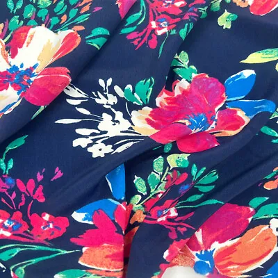 Medium Floral Printed On Poly Moroccan Fabric By The Yard - Style P-3230-754 • $8.02