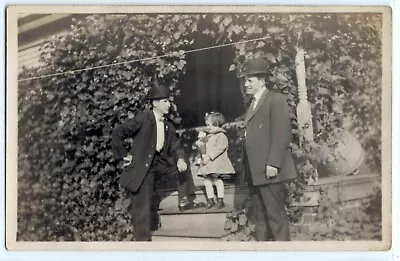 Little Girl Doll Dad Graysville Ohio; Photo Postcard RPPC Monroe County • $8