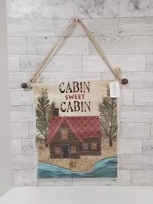 Cabin Sweet Cabin Wall Hanging Tapestry Canvas! • $10