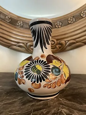 Vintage Mexican Tonala Pottery Vase / Pitcher / Water Jug - Hand Painted • $25