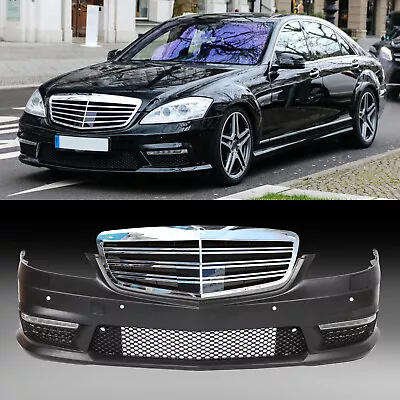 S63/S65 AMG Style Front Bumper W/DRLs For Mercedes Benz S-Class W221 S550 07-13 • $560.49