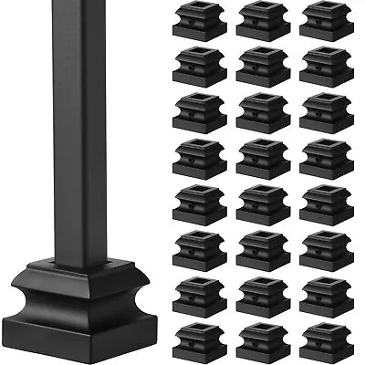 Iron Baluster Shoes Black Square Baluster Wrought Balusters For Staircase Int... • $36.71