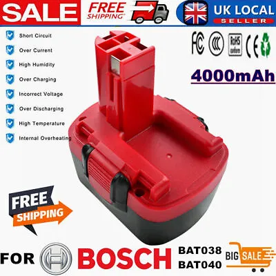 £13.99 • Buy 4000mAh NiMH Battery For Bosch 14.4V BAT038 BAT040 BAT140 2607335533 PSR1440 UK