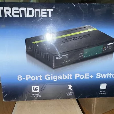 TRENDnet TPE-TG82G 8-Port Gigabit 64W Budget PoE Switch • $4.80