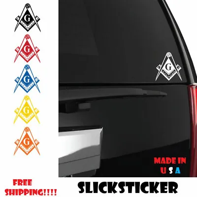 Freemason Decal Sticker Compass Masonic Square Illuminati Mason Window Car Truck • $3.99