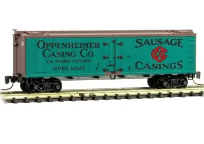 Micro Trains Z Scale ~ 40' Oppenheimer Wood Reefer Box Car #8025 ~ 51800692 • $22.97