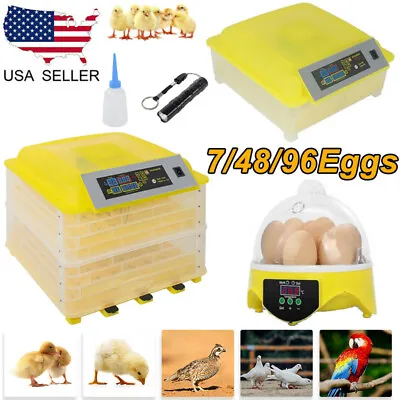 7~96 Egg Incubator Automatic Chicken Quail Hatcher Incubators For Hatching Eggs • $31.99