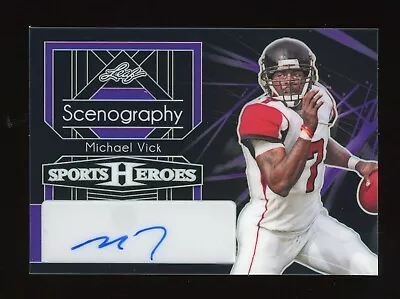2024 Leaf Sports Heroes Scenography Michael Vick Auto Autograph 4/4 FALCONS • $0.99