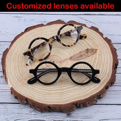 Womens Mens Vintage Round Acetate Eyeglass Frames 44mm Exchange Lens • $23.39