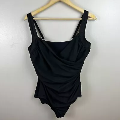 Miraclesuit Sanibel One Piece Swimsuit Size 18W Black Underwire Slimming Beach • $49.99