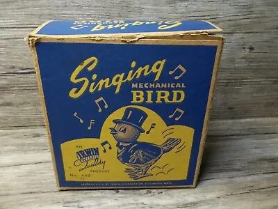 Irwin Singing Bird Wind Up In Box W/ Mechanical Key Clean And Sharp     C3 • $67.50