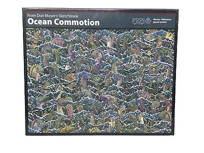 Don Moyer Ocean Commotion Sea Monster Mosaic Jigsaw Puzzle 1000 Pc. New / Sealed • $9.99