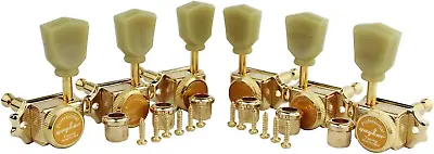 Gold 3x3 Vintage Gold Guitar Locking Machine Heads Fit Epiphone Les Paul SG ES • $64.99