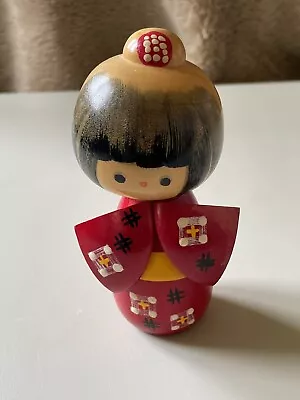 Cute Little Colourful Vintage Kokeshi Doll Japanese 5  Wooden Doll / Ornament • £10