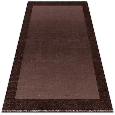£163.29 • Buy Outdoor Balcony Entrance PVC Washable Rug Carpet Mat Brown Frame 150x225