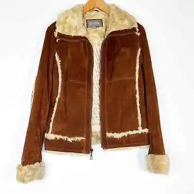 Vintage Wilsons Leather Genuine Suede Fur Tan Brown Jacket Coat • $60.30