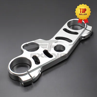 CNC  Silver Triple Tree Top Clamp For GSXR 600/750 2006-2009 GSXR 1000 2007-2008 • $58.10