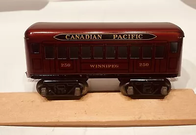 Marx No. 250 Canadian Pacific “Winnipeg” Passenger Car - 8 Wheel - Tab & Slot • $170