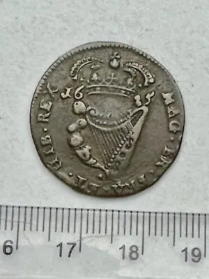 1685 High Grade James II Irish Copper Halfpenny - Old Collection (E484) • £285