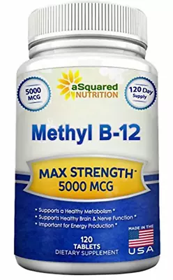 Vitamin B12 5000 MCG Supplement Methylcobalamin Metabolism Brain Heart Benefit • $45.99