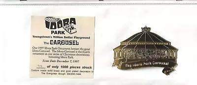 Idora Park Famous Carosuel  Ohio Metal Christmas Ornament 1997 #79 Of 1000 • $20