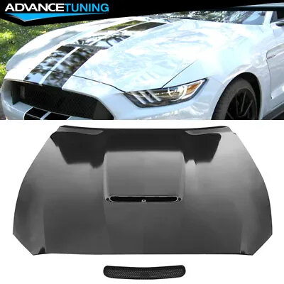 Fits 15-17 Ford Mustang GT350 Style Aluminum Unpainted Front Hood Panel Cover • $949.99