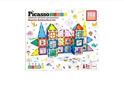 PICASSO TILE Magnetic Tiles Building Block Set 102 Pieces Brand New • $38.99