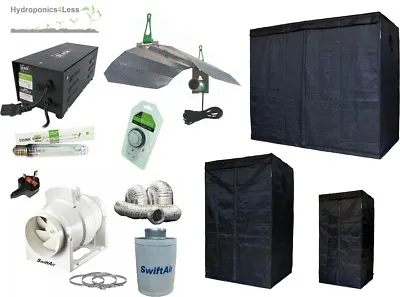 LUMii LIGHTHOUSE Hydroponic Grow Tent Kit HPS 400w 600w 1m X1m To 1.2 X 2.4 • £199.99