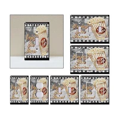 $9.80 • Buy Cinema Popcorn Movie Theater - Light Switch Covers Home Decor Outlet Wall Plate