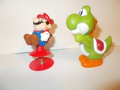 Vintage 1989 Nintendo Super Mario Bros RACCOON MARIO On Spring + 1997 YOSHI 3  • $14.99