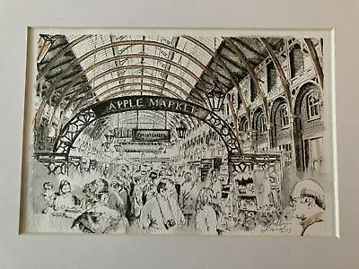 Covent Garden Apple Market Signed Hand Embellished Mounted Giclee Print ~ VGC • £29.99