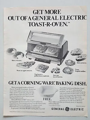 1971 General Electric Toast-R-Oven Corning Ware Baking Dish Vintage Print Ad • $9.99