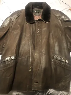 Marc Buchanan Leather  Jacket Brown 46 • $100