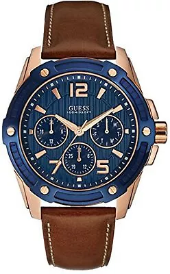 Guess Mens  Quartz Watch With Leather Bracelet – W0600G3 • £125