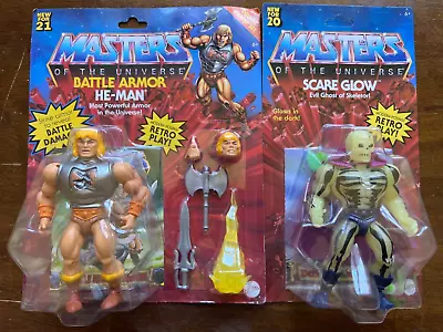 Masters Of The Universe Origins Armor He Man Scare Glow Figures MOTU Unpunched • $52.99