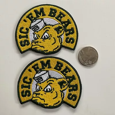 (2) Baylor University Bears VINTAGE EMBROIDERED IRON ON PATCHES PATCH 3  X 2.5  • $10.79