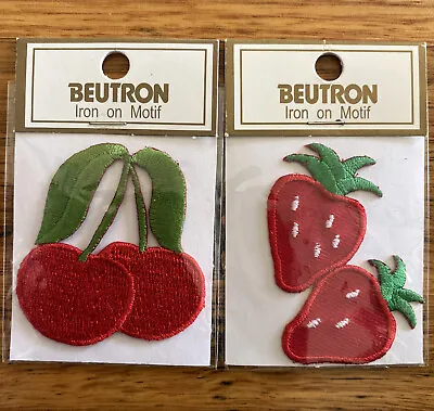 Beutron Iron On Patch Motif Fruit Lot Cherry Strawberry Fruits Patches • $8.10