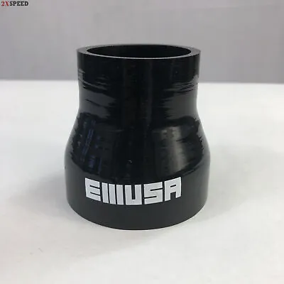 3Ply 2.75  To 2'' Inch Straight Reducer 76mm Silicon Hose Coupler Black • $10.99