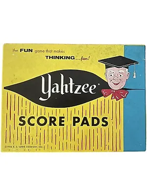 Vintage YAHTZEE Score Pads In Original Box E.S. LOWE Co. 1956+1972    112 Sheets • $9.99